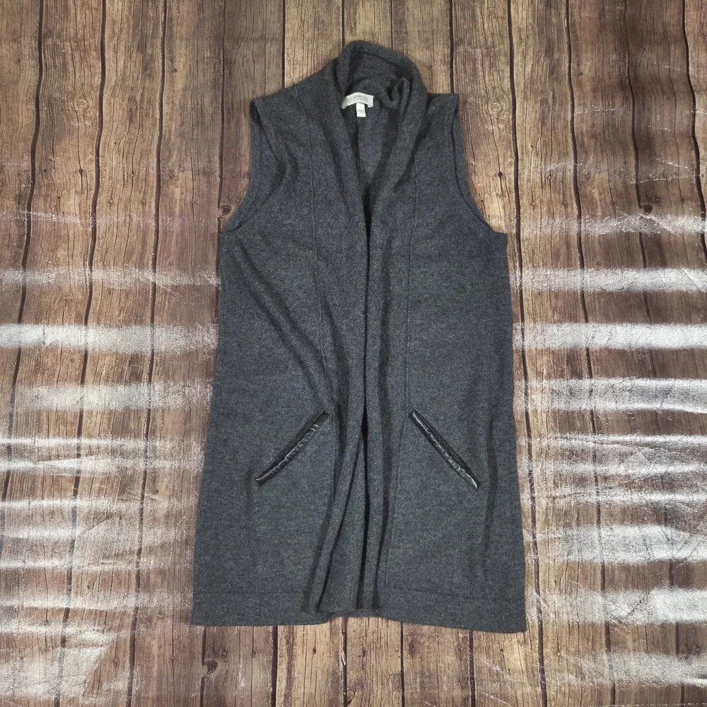 Kinross Cashmere Sweater Vest Womens S Gray Quiet Luxury Minimalist Elevated